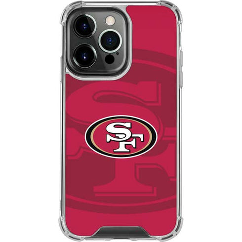 NFL San Francisco 49ers Double Vision iPhone 16 Pro Clear Case